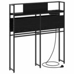 vidaXL Tête de lit de rangement Chêne noir 100 cm Bois d'ingénierie