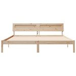 vidaXL Cadre de lit Marron 200 x 200 cm Pin massif et pin massif