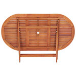 vidaXL Ensemble à manger d'extérieur pliable 9 Pièces Bois d'eucalyptus