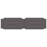 vidaXL Coussin de tête de lit gris 200 cm similicuir