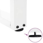 vidaXL Pieds de table basse en forme de V  2 pièces  blanc  60 x (42-43 3) cm  acier