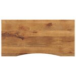 vidaXL Dessus de bureau avec courbe 120x60x2 5 cm manguier massif brut
