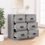 vidaXL Buffet sonoma gris 70x35 5x67 5 cm bois d'ingénierie