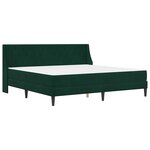 vidaXL Cadre de lit avec matelas Vert foncé 200 x 200 cm Velours