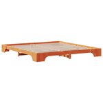 vidaXL Cadre de lit Marron ciré Bois de pin massif 180 x 200 cm