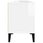 vidaXL Meuble TV blanc brillant 150x30x44 5 cm bois d'ingénierie