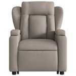 vidaXL Fauteuil inclinable taupe tissu