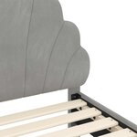 vidaXL Cadre de lit pour tout-petit avec tête de lit Gris clair