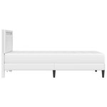 vidaXL Cadre de lit avec bandes LED Blanc 90 x 190 cm Simili cuir