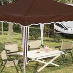 vidaXL Tente de fête pop-up 288 x 288 x 245 cm Marron Tissu Oxford