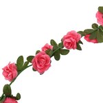 vidaXL Guirlandes de fleurs 6 Pièces rose 240 cm