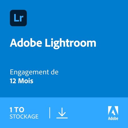Adobe lightroom cc - licence 1 an - 1 utilisateur - a télécharger