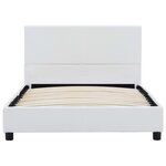 vidaXL Cadre de lit sans matelas blanc similicuir 90x200 cm