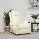 vidaXL Fauteuil Blanc crème Similicuir