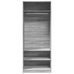 vidaXL Garde-robe sonoma gris 80x50x200 cm bois d'ingénierie