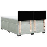 vidaXL Sommier à lattes de lit et matelas Gris clair 140x200cm Velours