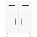 vidaXL Buffet haut Blanc 69 5x34x180 cm Bois d'ingénierie