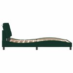 vidaXL Cadre de lit sans matelas vert foncé 100x200 cm velours