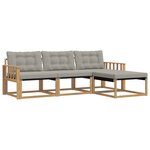 vidaXL Ensemble de canapés d'extérieur 4 pc Blanc et gris clair