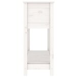 vidaXL Jardinière et étagère Blanc 111 5x34 5x81 cm Bois massif de pin