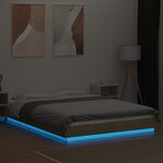 vidaXL Cadre de lit avec lumières LED sans matelas140x190 cm