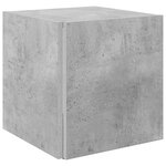 vidaXL Table d'appoint Gris béton 33x33x34 5 cm Bois d'ingénierie