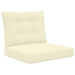 vidaXL Coussin de canapé d'extérieur 2 Pièces Crème Polyester