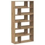 vidaXL Bibliothèque chêne artisanal 100x33x187 5 cm bois d'ingénierie