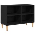 vidaXL Meuble TV Chêne noir 69 5 x 30 x 50 cm Bois d'ingénierie
