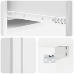 vidaXL Table d'appoint murale Blanc brillant 59 x 34 5 x 17 cm