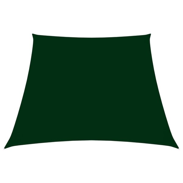 vidaXL Voile de parasol Tissu Oxford trapèze 2/4x3 m Vert foncé
