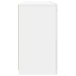 vidaXL Buffet avec lumières LED blanc 142 5x37x67 cm