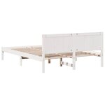 vidaXL Cadre de lit Blanc 160 x 200 cm Bois de pin massif