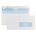 Lot de 500: enveloppe commerciale fsc vélin extra-blanc auto-adhésive sans fenêtre 80 g/m² raja 110x220 mm