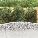 vidaXL Paniers à gabions arqués 25 Pièces 400x50x40/60 cm Fer galvanisé