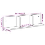 vidaXL Armoire murale 100x16 5x30 cm noir bois d'ingénierie