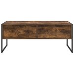 vidaXL Table basse Chêne Fumé 100 x 46 x 40 cm Bois d'ingénierie