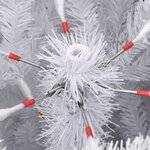vidaXL Sapin de Noël artificiel à charnières avec neige floquée 180 cm