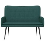 vidaXL Sofa 2 places Vert foncé 115 x 61 x 87 cm Tissu