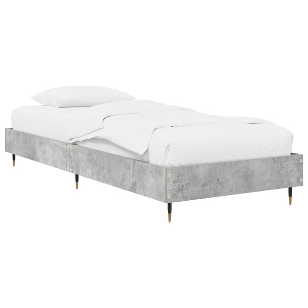 vidaXL Cadre de lit Gris béton 80 x 200 cm Bois d'ingénierie