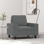 vidaXL Fauteuil Gris foncé 60 cm Tissu