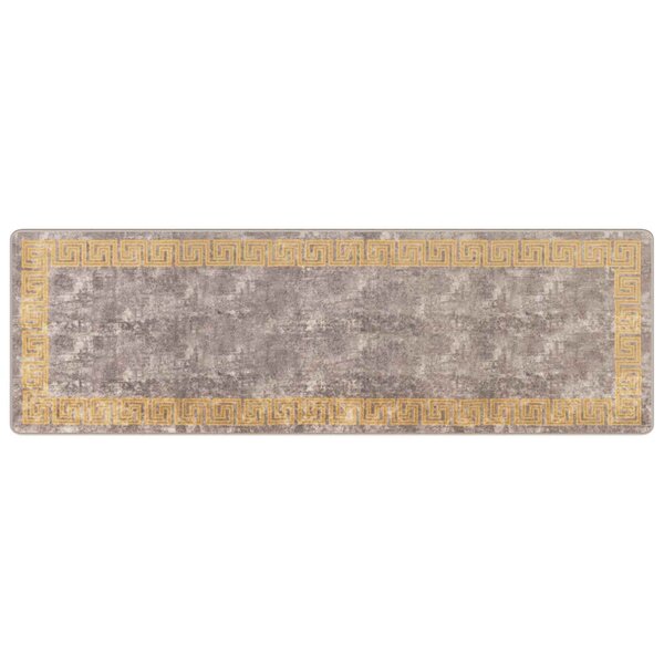 vidaXL Coureur de Tapis MARSA Gris 80 x 250 cm Polyester et PVC