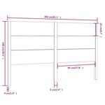 vidaXL Tête de lit Noir 206x4x100 cm Bois massif de pin