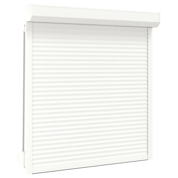 vidaXL Volet roulant aluminium 130x140 cm blanc