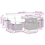 vidaXL Salon de jardin 7 Pièces avec coussins noir résine tressée