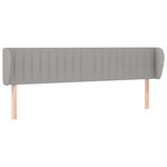 vidaXL Tête de lit avec oreilles Gris clair 203x23x78/88 cm Tissu
