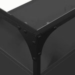 vidaXL Buffet avec dessus en verre noir 98x35x81 cm bois d'ingénierie