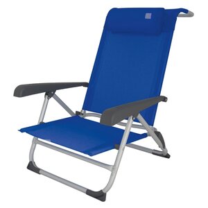 Eurotrail Chaise de plage 2 en 1 Acapulco bleu royal