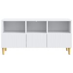 vidaXL Meuble TV Blanc 102 x 34 5 x 50 cm Bois d'ingénierie