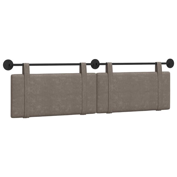 vidaXL Tête de lit suspendue Gris PU antique
